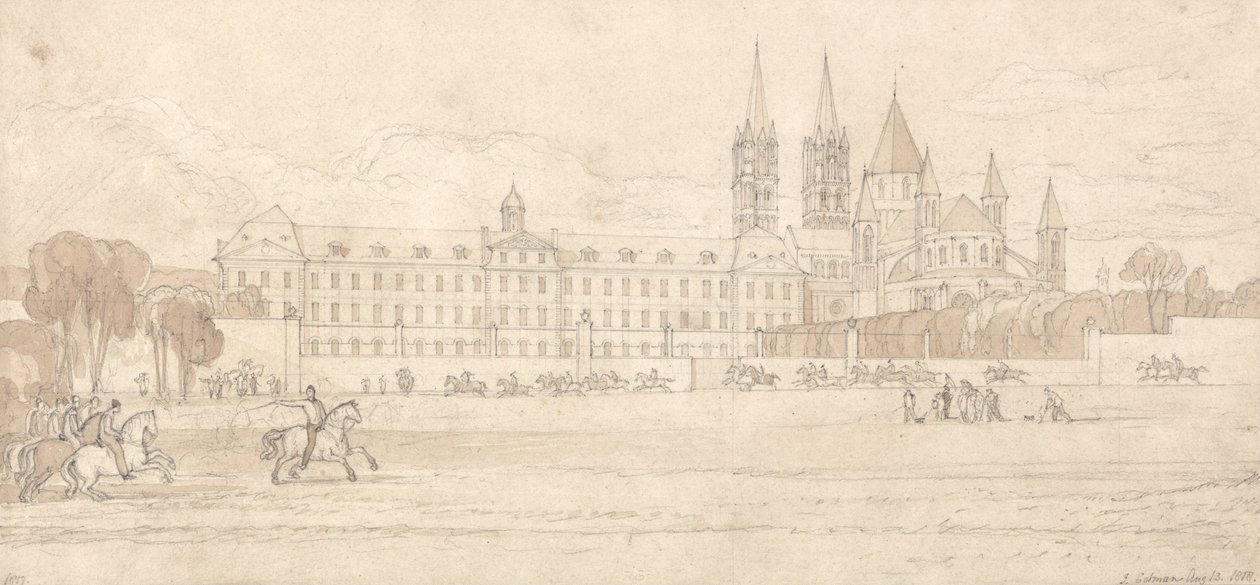 Abbaye Aux Hommes, Caen av John Sell Cotman