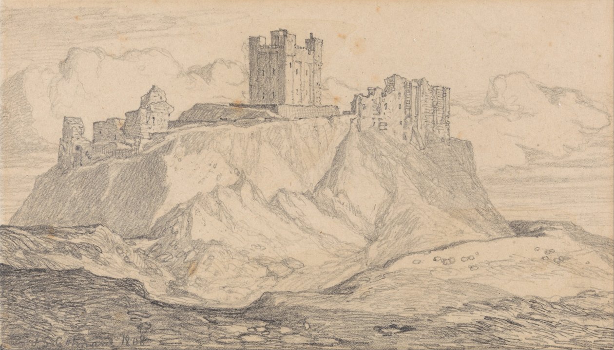 Bamborough Castle, Northumberland av John Sell Cotman