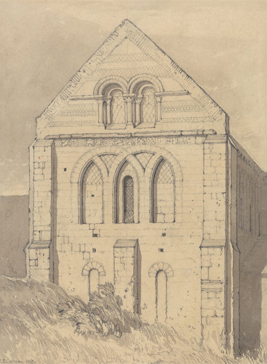 Church of Graville near Havre de Grace, Normandy- End of the North Transept av John Sell Cotman