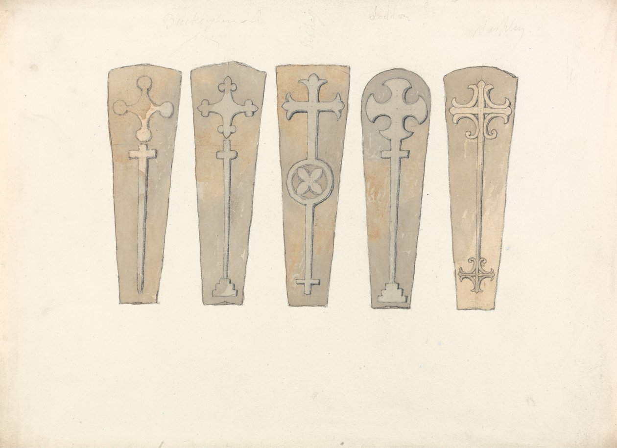 Five Coffin Lids from Norfolk Churches av John Sell Cotman