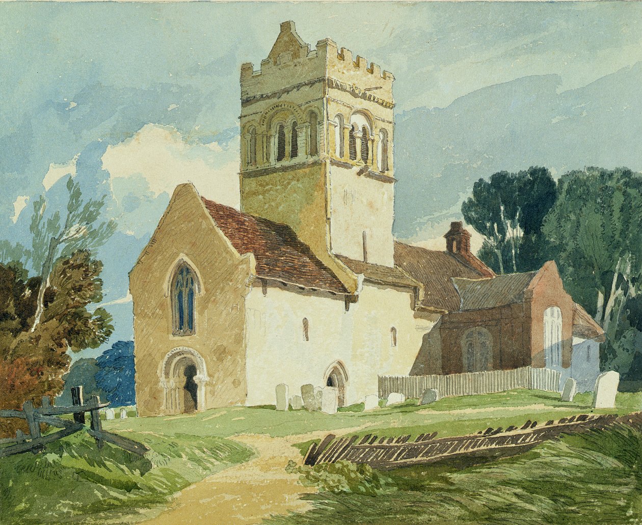 Kyrkan i Gillingham, Norfolk av John Sell Cotman