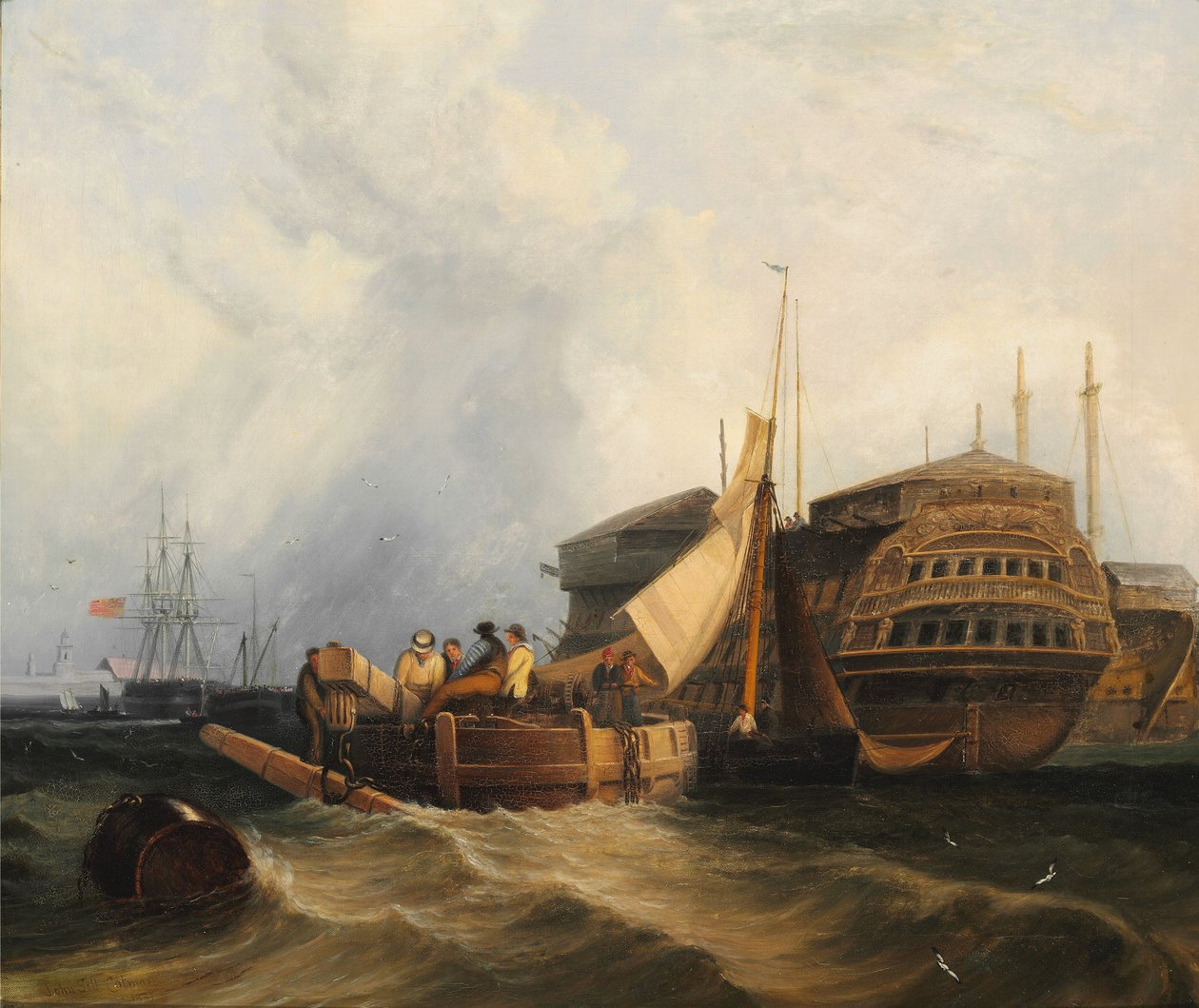 Harbour scene av John Sell Cotman