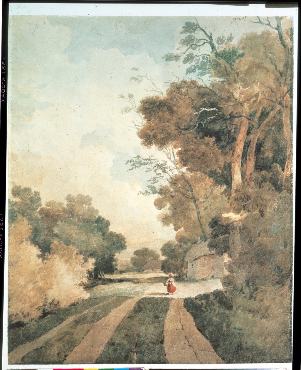 Landskap med stugor av John Sell Cotman