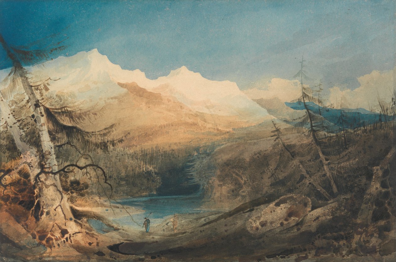 Bergigt landskap, norra Wales av John Sell Cotman