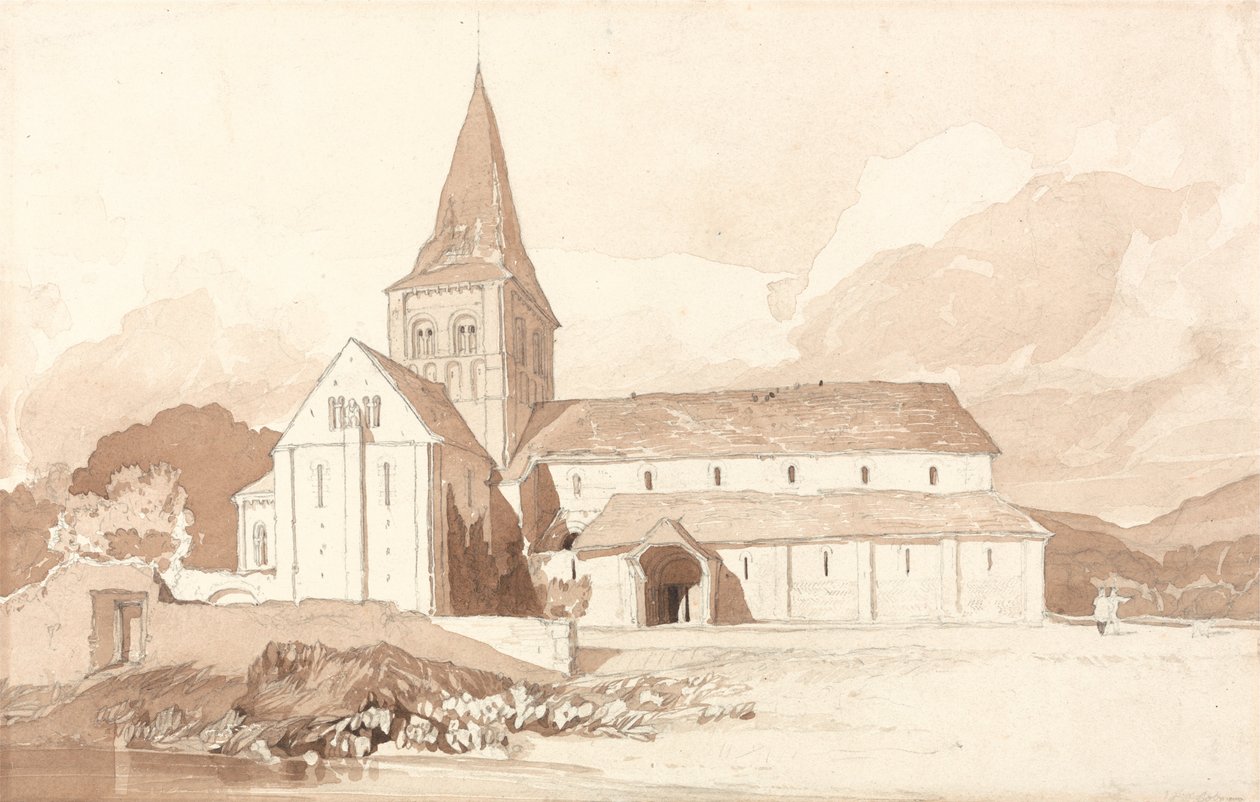 Notre Dame sur lEau, Domfront, Normandy av John Sell Cotman