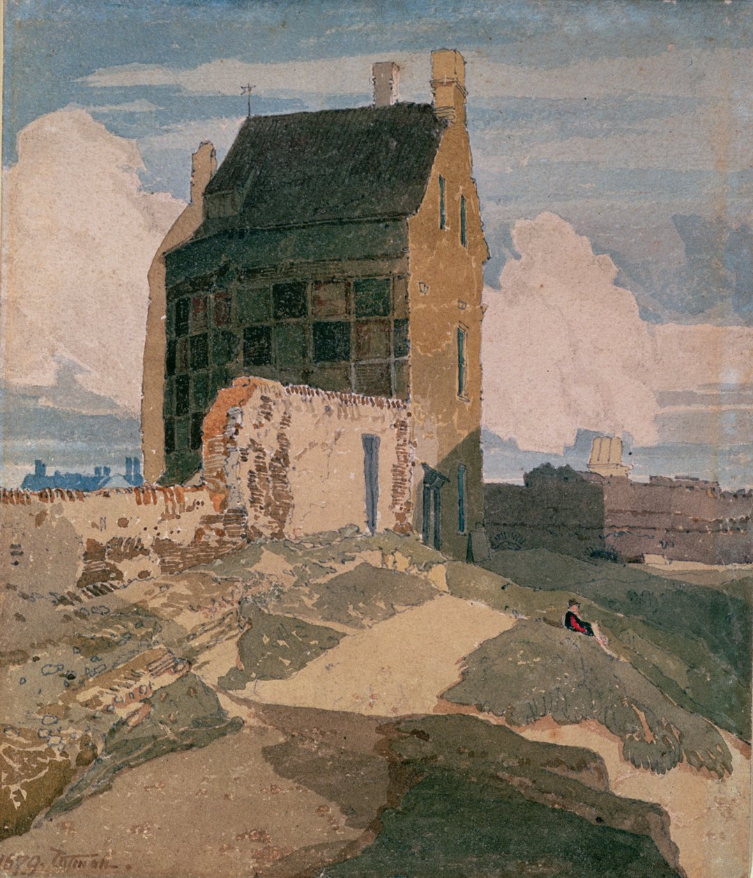 På väggarna, Great Yarmouth, omkring 1812 av John Sell Cotman