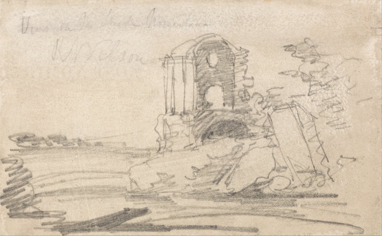 Förstört tempel efter Richard Wilson av John Sell Cotman
