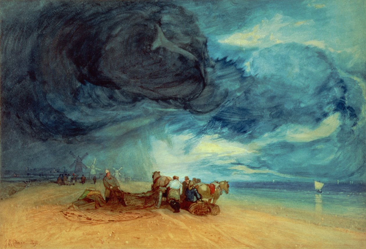 Storm på Yarmouth Beach, 1831 av John Sell Cotman