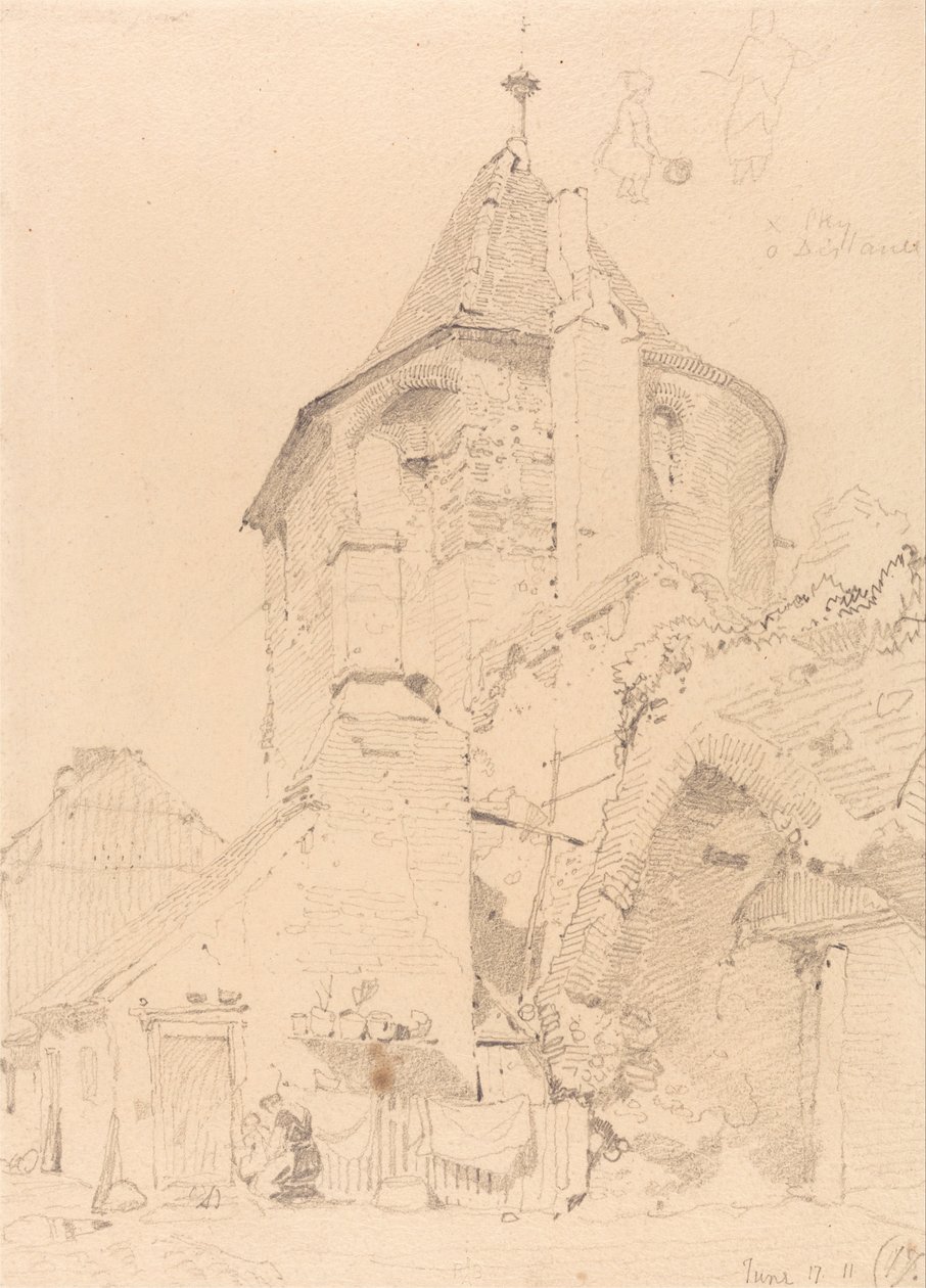 Yarmouth, the North-west Tower av John Sell Cotman