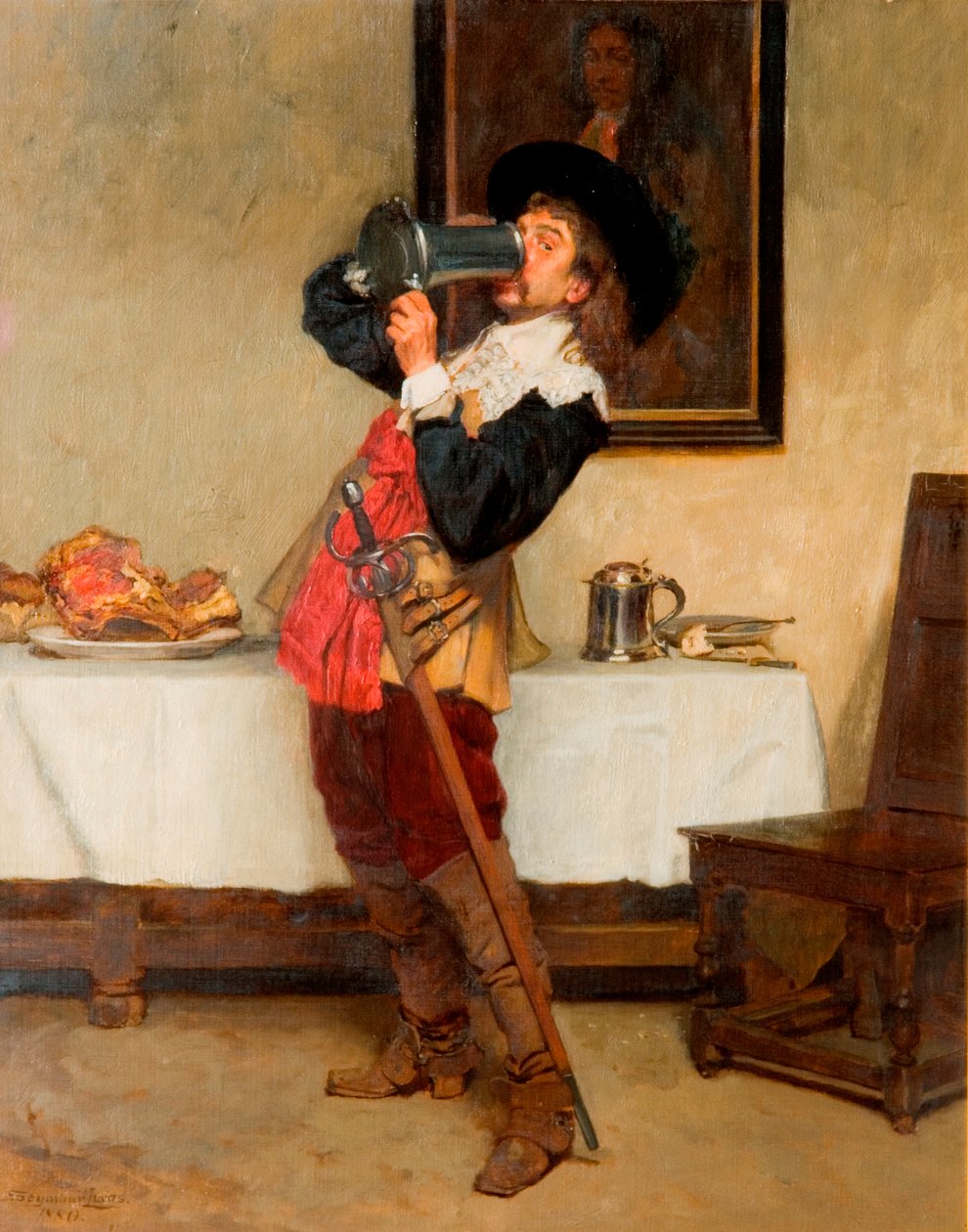 Ned till botten, 1880 av John Seymour Lucas