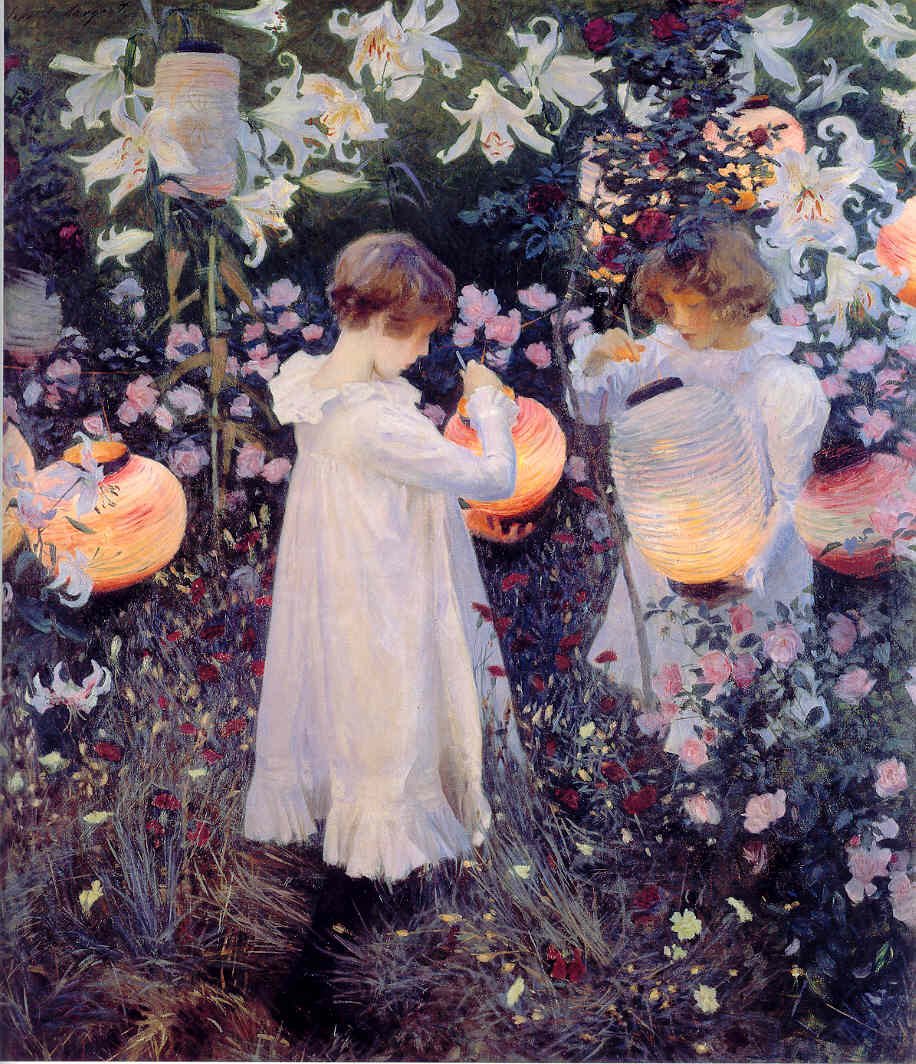  Carnation, Lily, Lily, RosenDeutsch: Nelke, Lilie, Lilie, Rosen  av John Singer Sargent