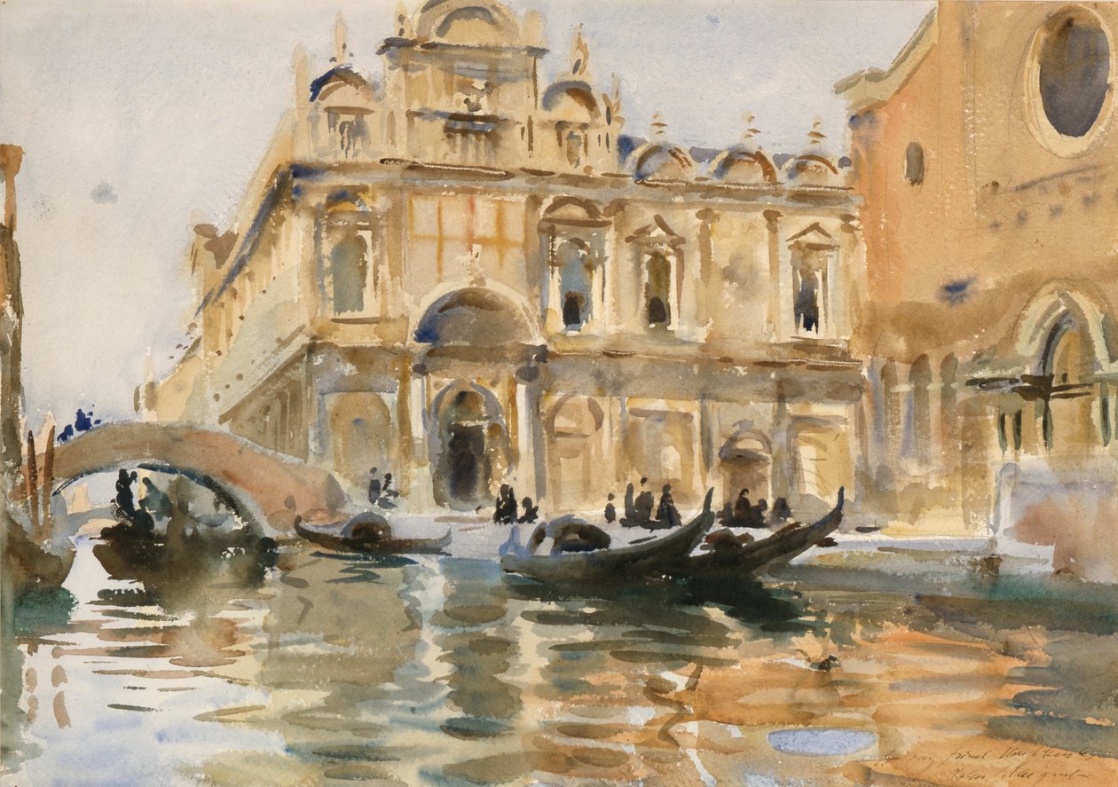 Rio dei Mendicanti, Venedig av John Singer Sargent