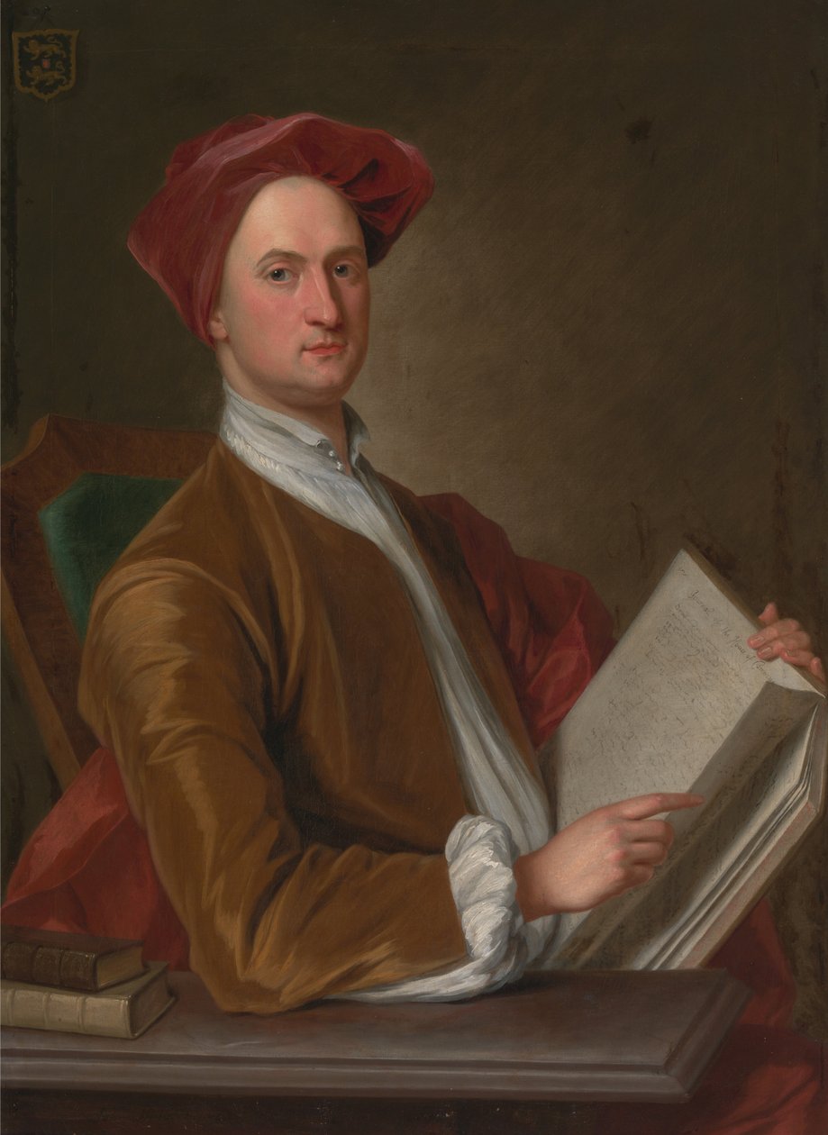 Sir John rusar ut, BT. av John Smibert