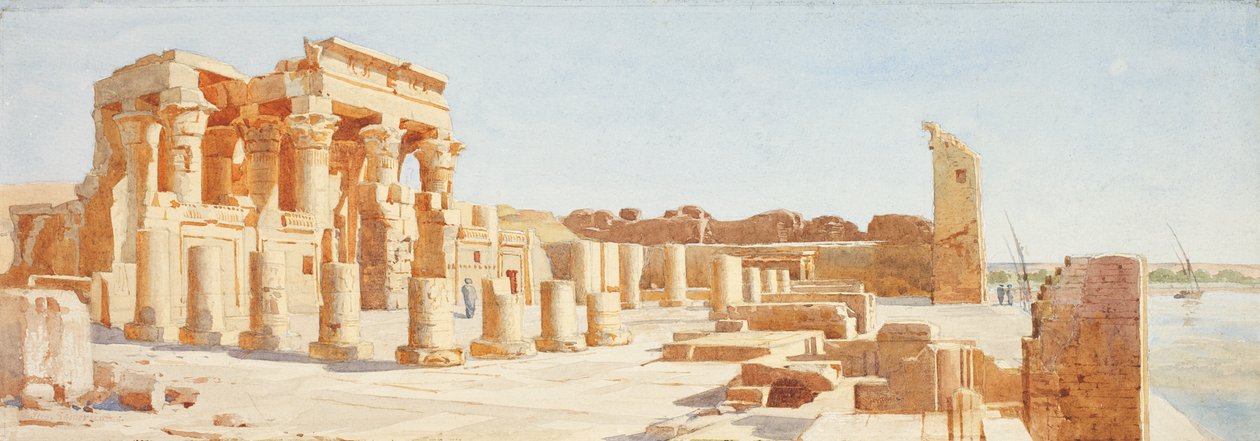 Templet i Kom-Ombo, övre Egypten, c.1907-10 av John Somerscales
