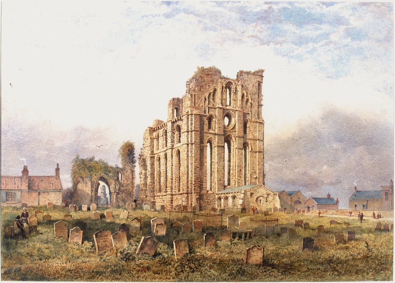 Tynemouth Priory, East End, 1878 (färg, penna och wc på papper) av John Storey