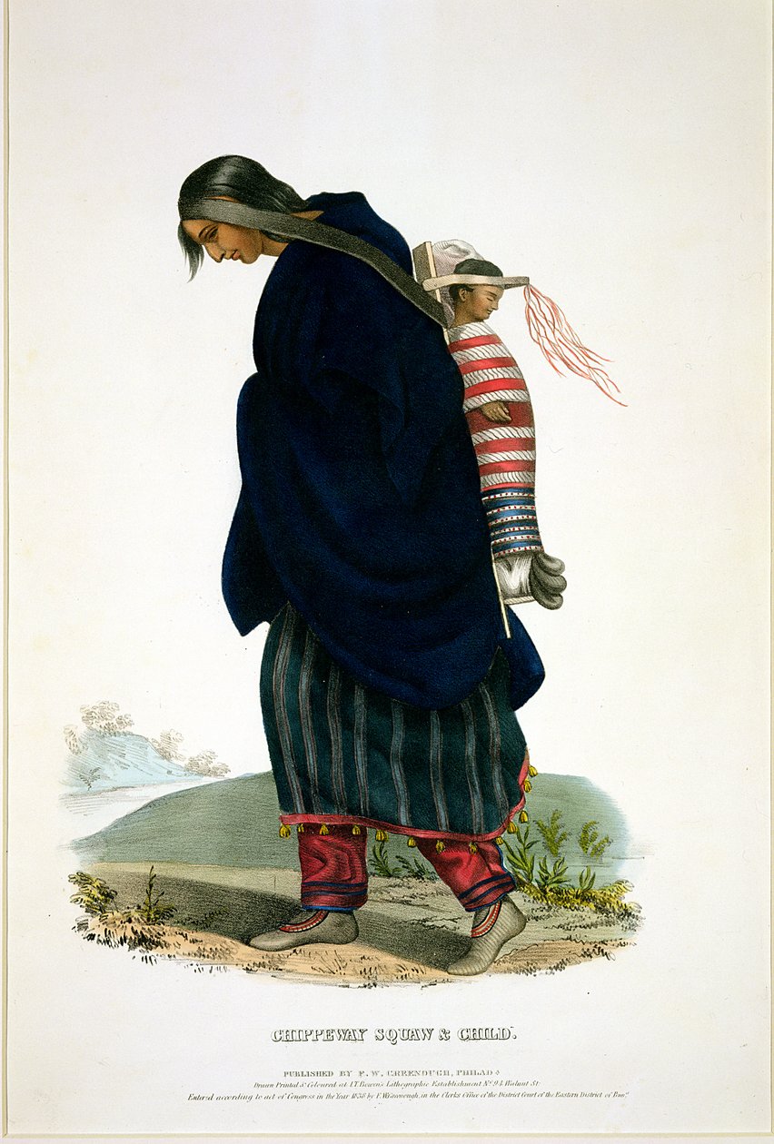 Chippeway Squaw and Child, utgiven av F.O.W. Greenough, 1838 av John T. Bowen