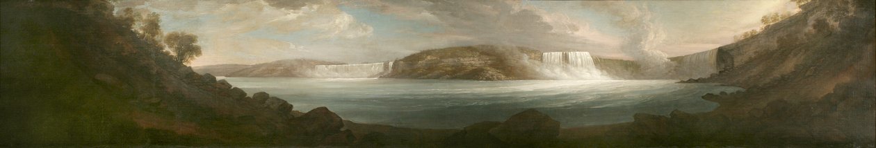 Niagarafallen, från Two Miles Below Chippawa, 1808 av John Trumbull