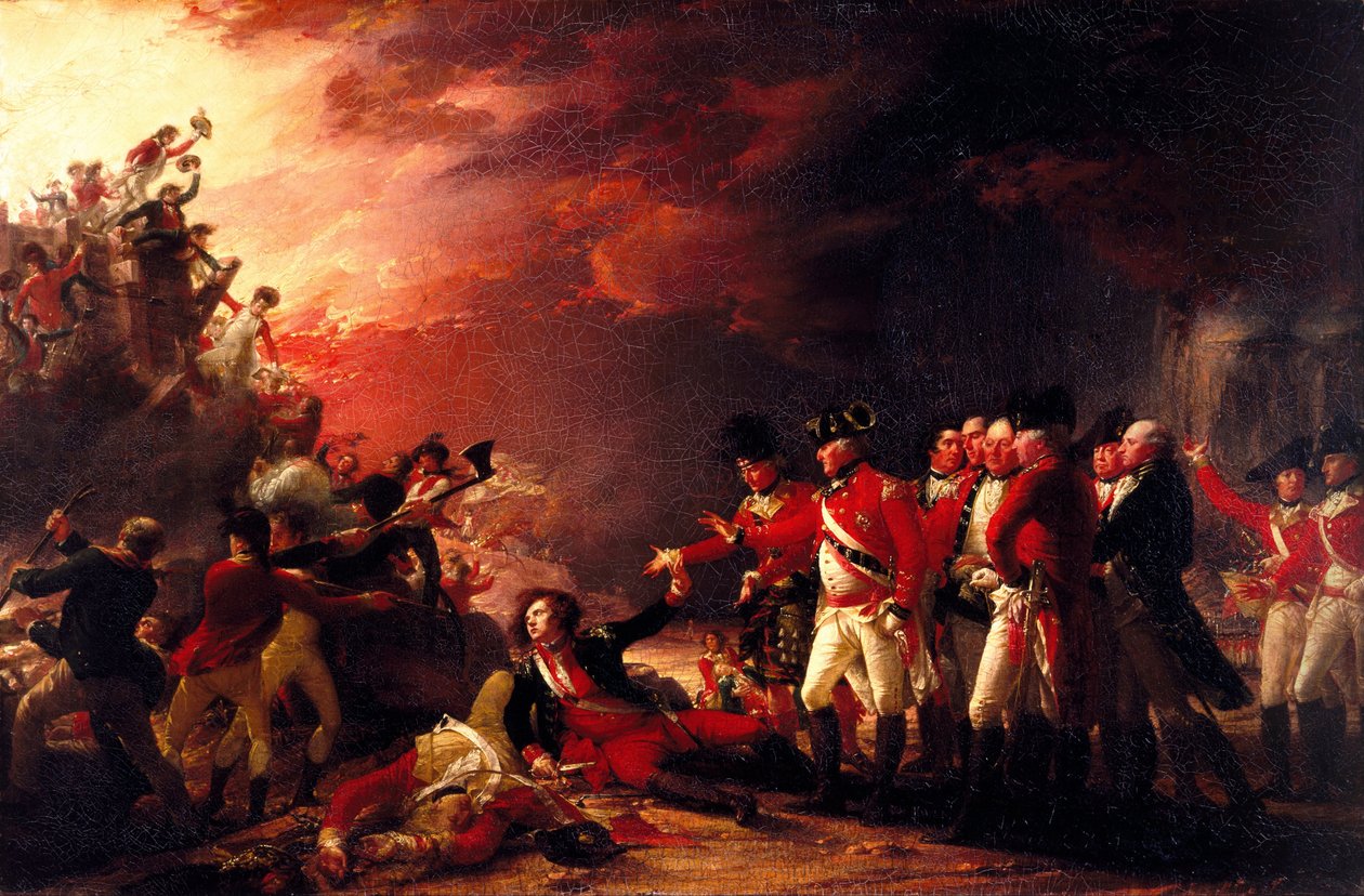 Den utflykt som gjordes av garnisonen i Gilbraltar av John Trumbull