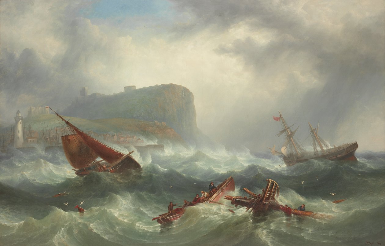 Vraket utanför Scarborough, 1863 av John Warkup Swift