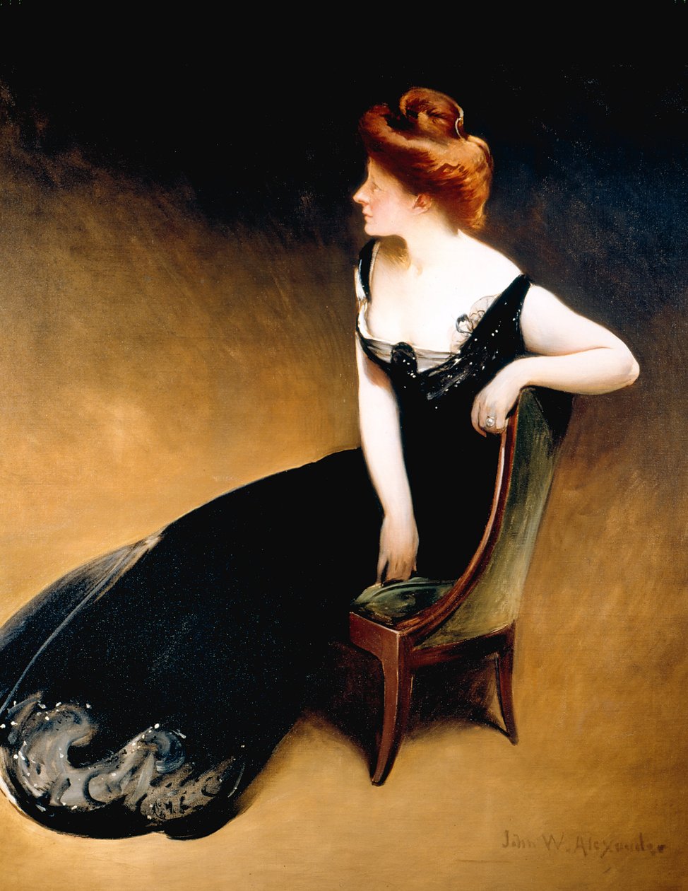 Porträtt av fru V, fru Herman Duryea av John White Alexander