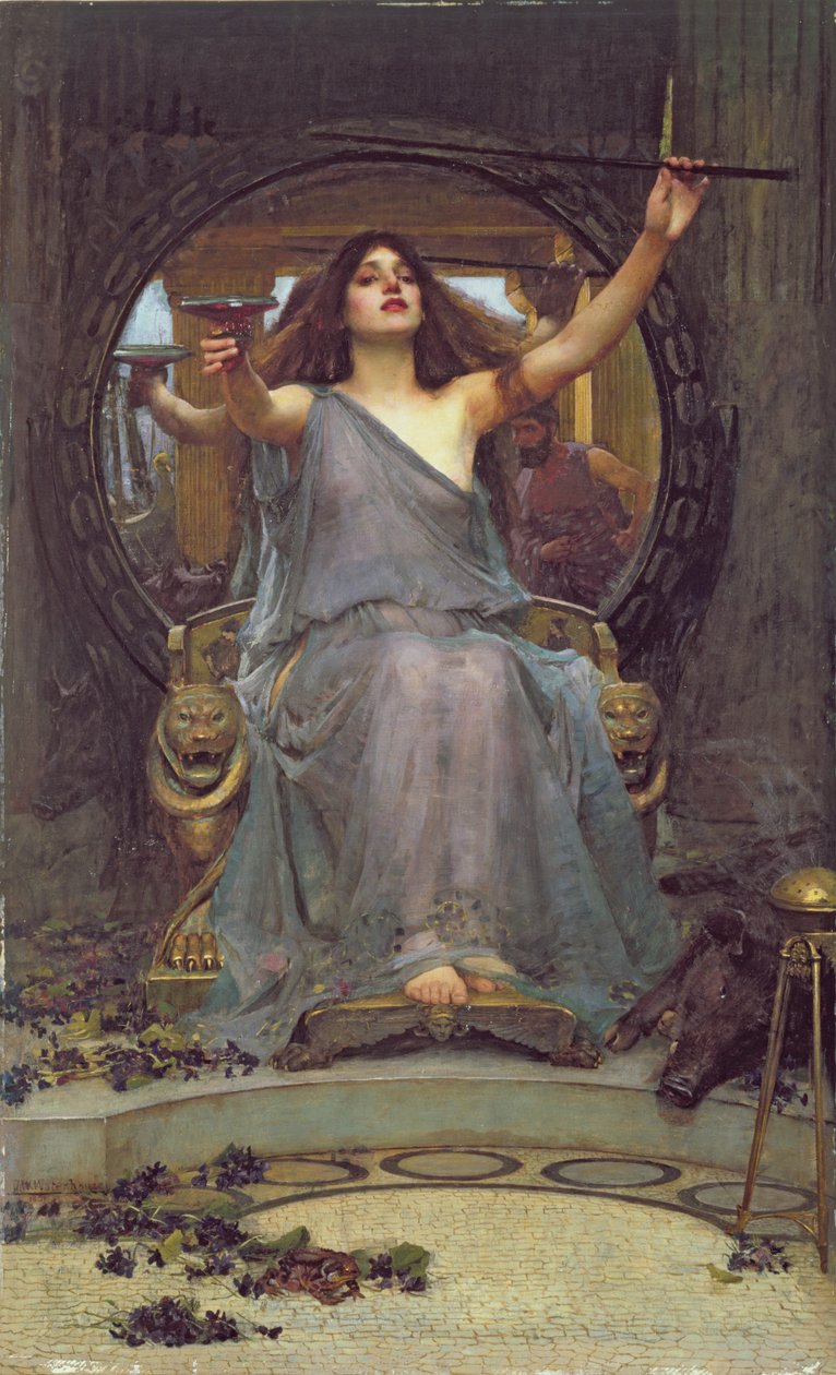 Circe Offering the Cup to Ulysses, 1891 av John William Waterhouse