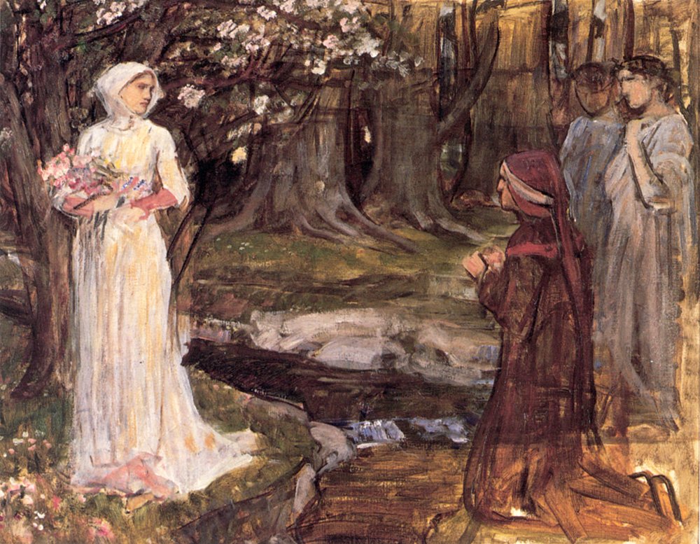 Dante and Matilda av John William Waterhouse