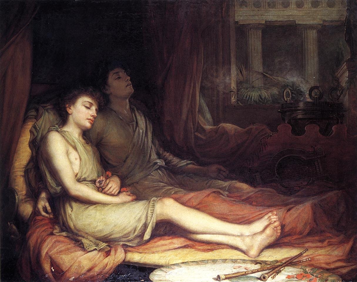 Sleep and His Half Brother Death av John William Waterhouse