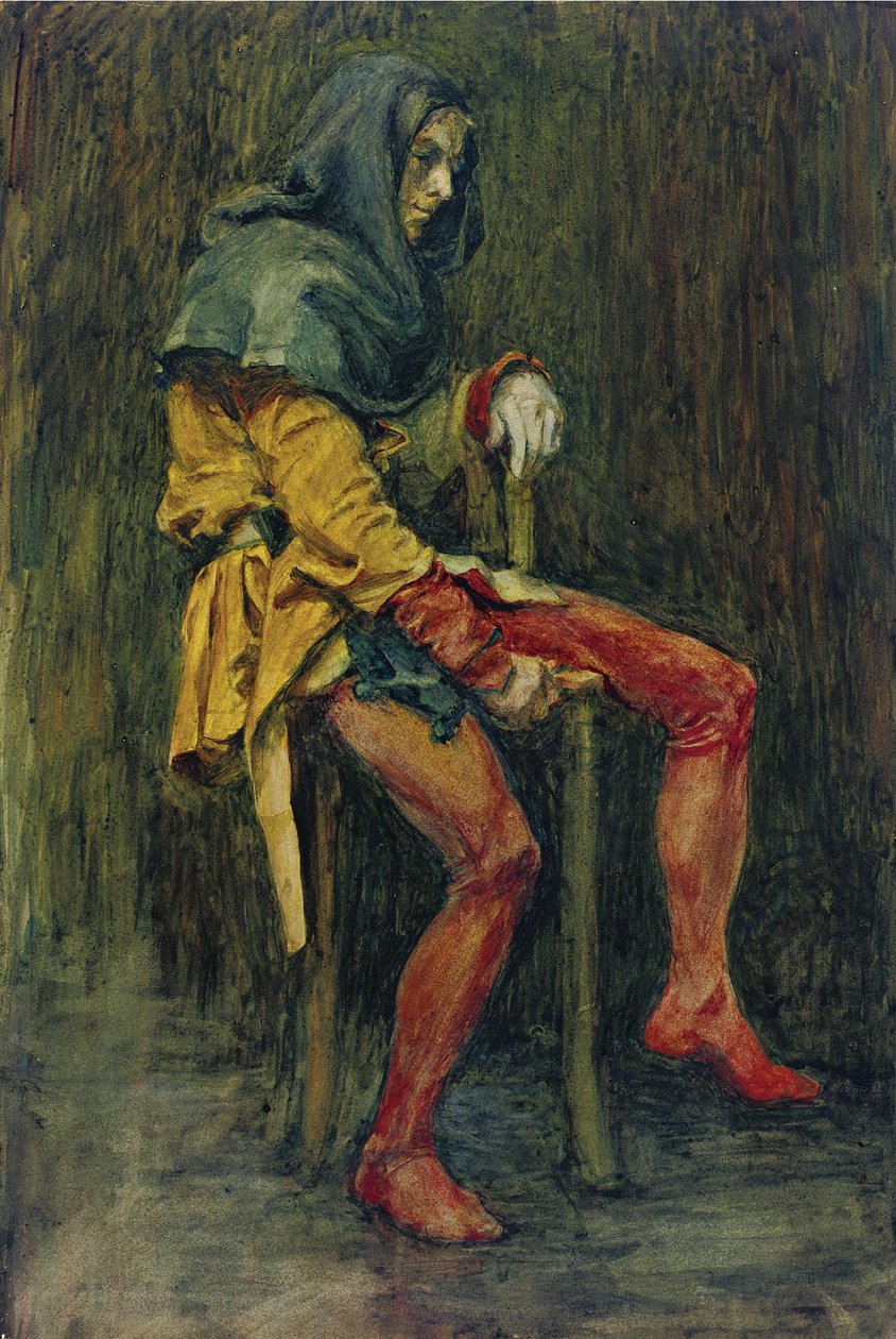 Touchstone, The Jester av John William Waterhouse