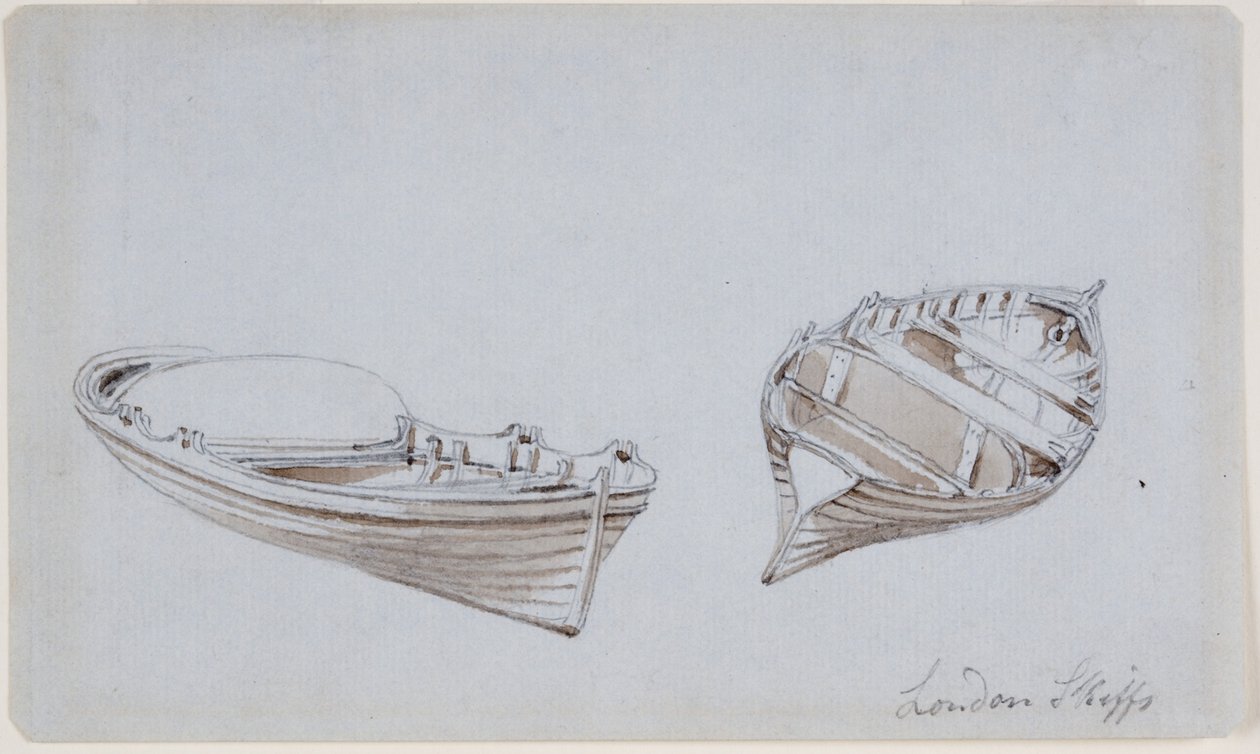 London Skiffs (bläck (brun) och penna) av John Wilson Carmichael