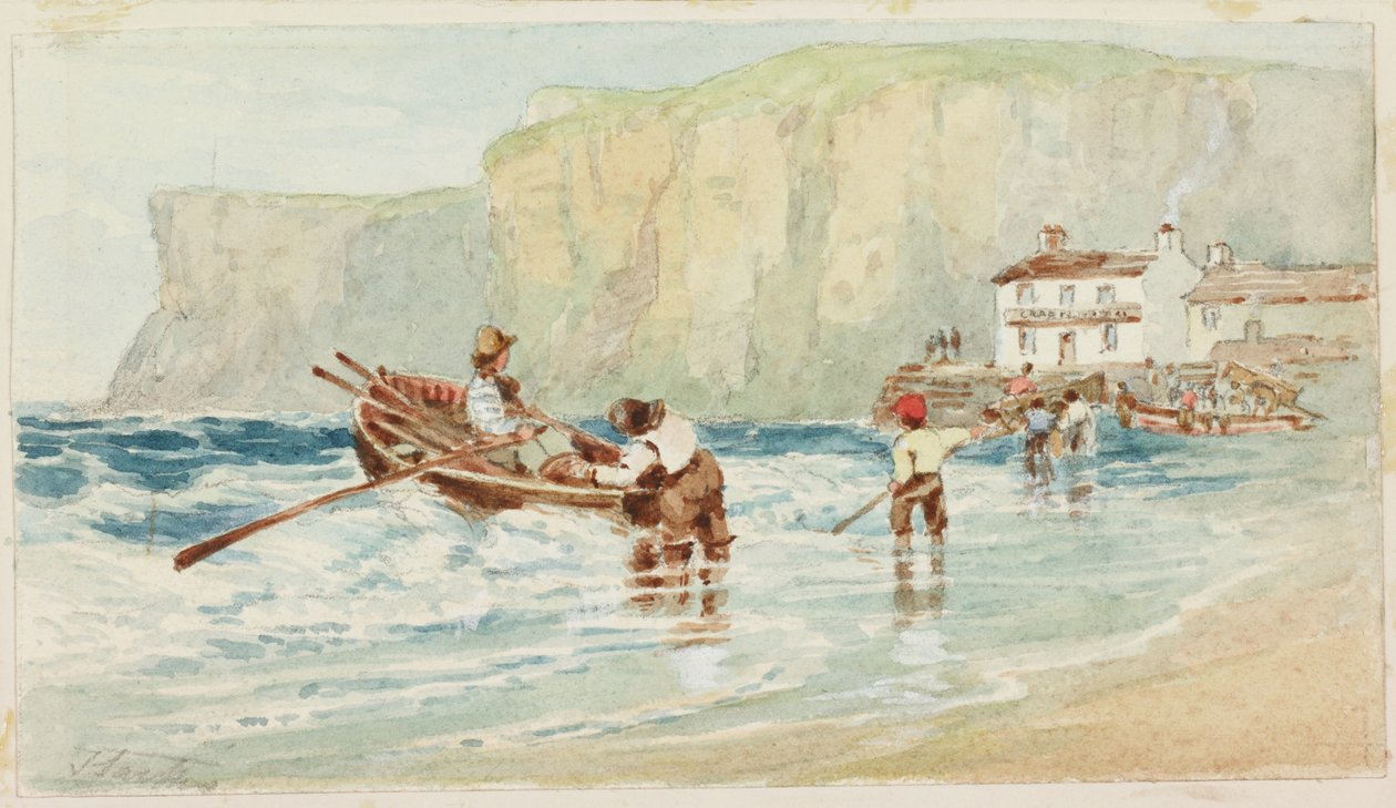 Staithes (kroppsfärg) av John Wilson Carmichael