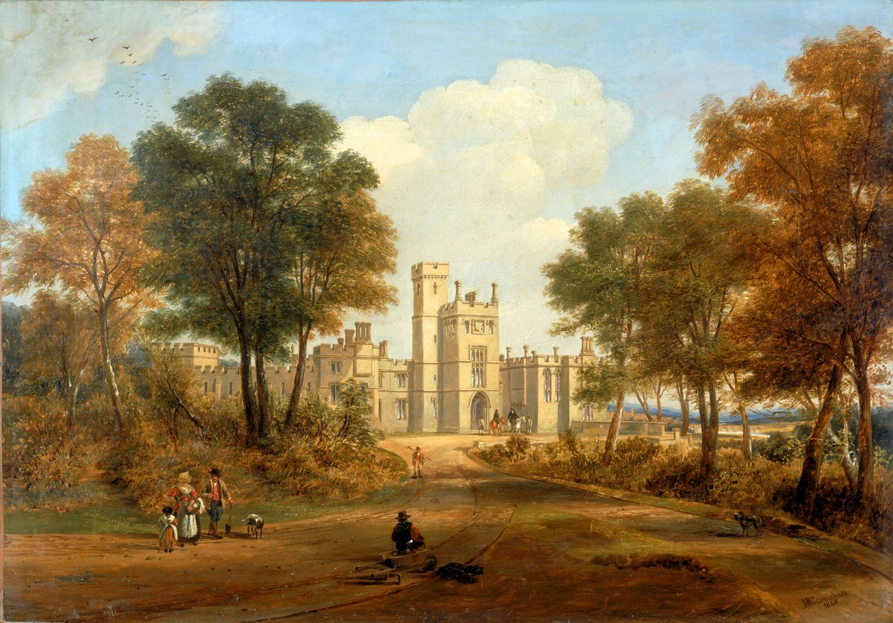 Ingången till Beaufront-slottet, 1845 av John Wilson Carmichael