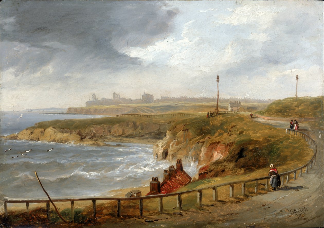 Tynemouth från Cullercoats av John Wilson Carmichael