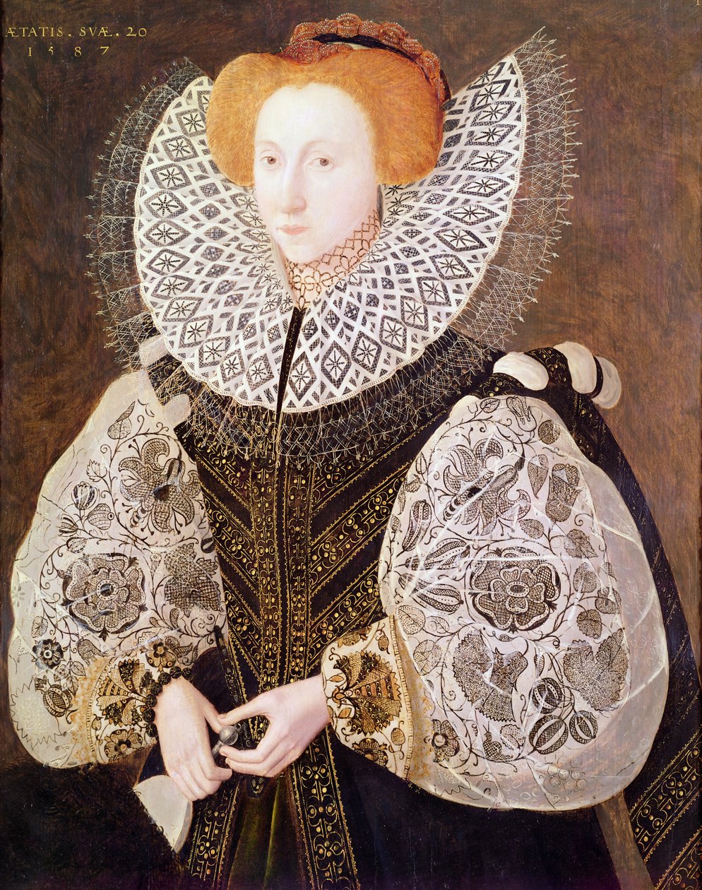 Okänd flicka, 20 år gammal, 1587 av John Bettes the Younger
