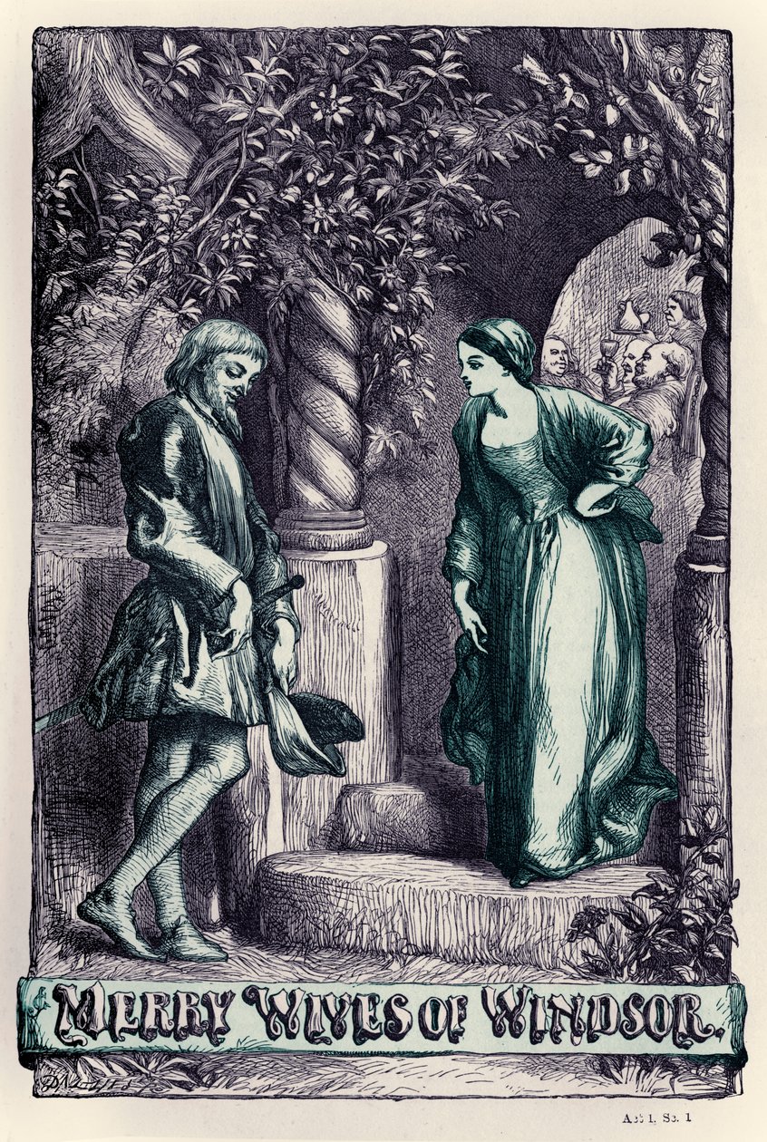 Merry Wives of Windsor av John (after) Gilbert