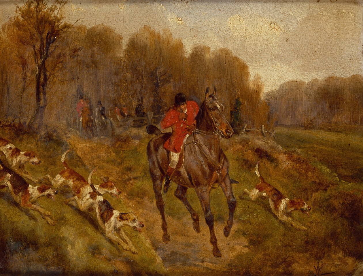 Full Cry (olja på duk) av John Alfred Wheeler