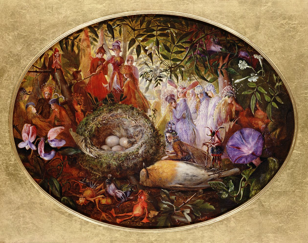 Cock Robins död av John Anster Fitzgerald