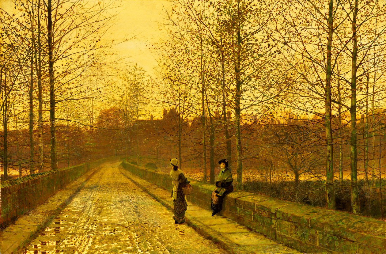 I Golden Gloaming, 1883 av John Atkinson Grimshaw