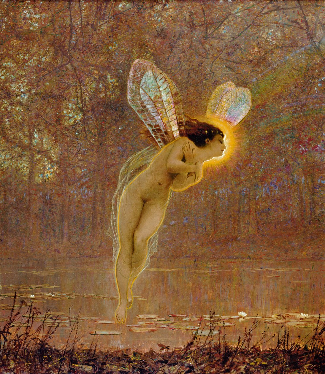 Iris, detalj av fen av John Atkinson Grimshaw