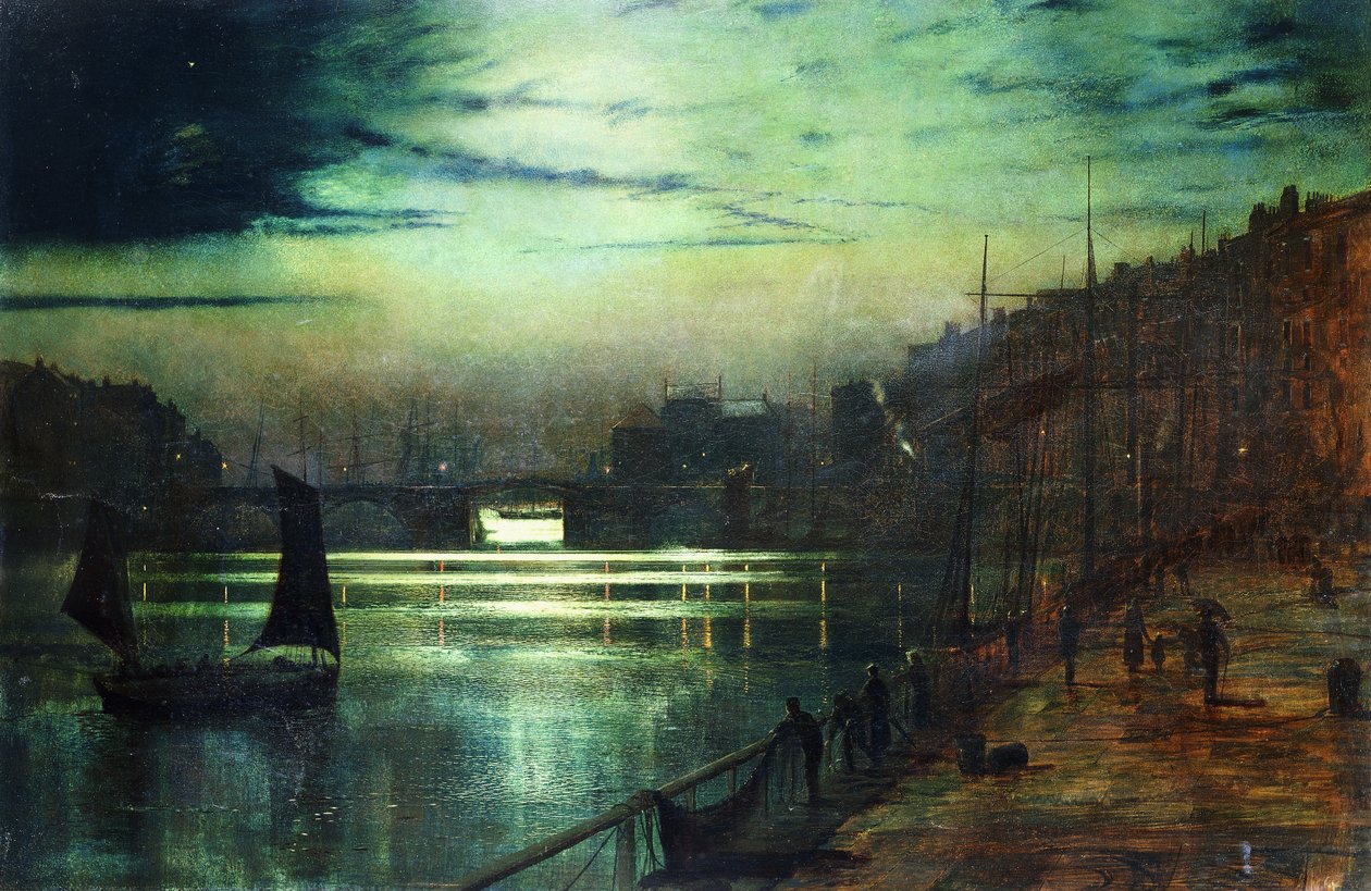 The Harbour Lights, Whitby, av John Atkinson Grimshaw