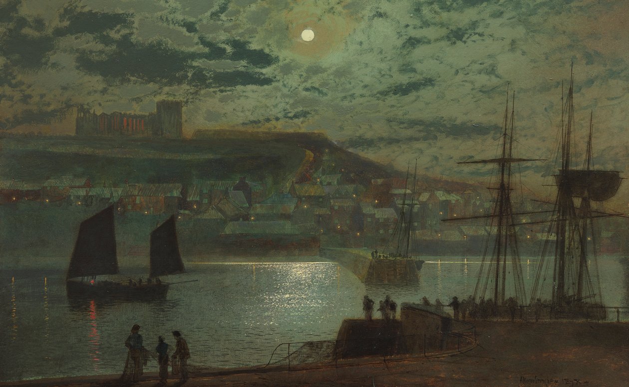 Whitby hamn av John Atkinson Grimshaw