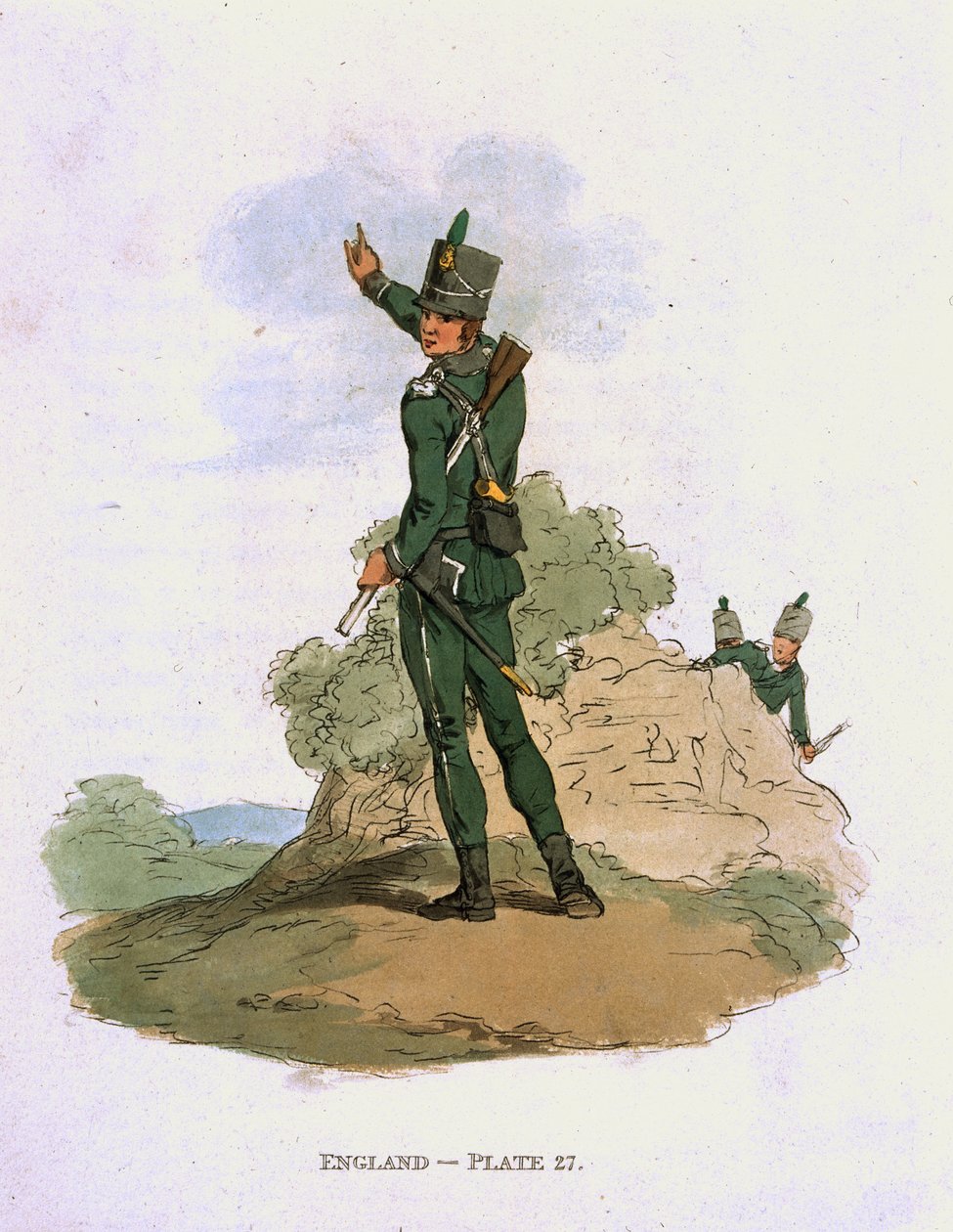 Gevärsmän, cirka 1813 av John Augustus Atkinson