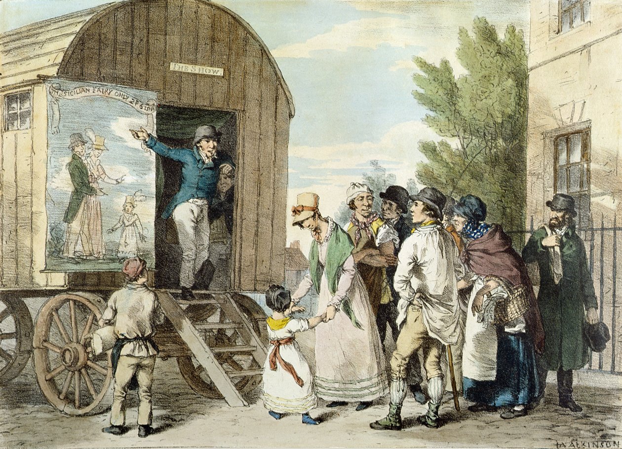 Mässorna: Utställningen, ca 1821 av John Augustus Atkinson