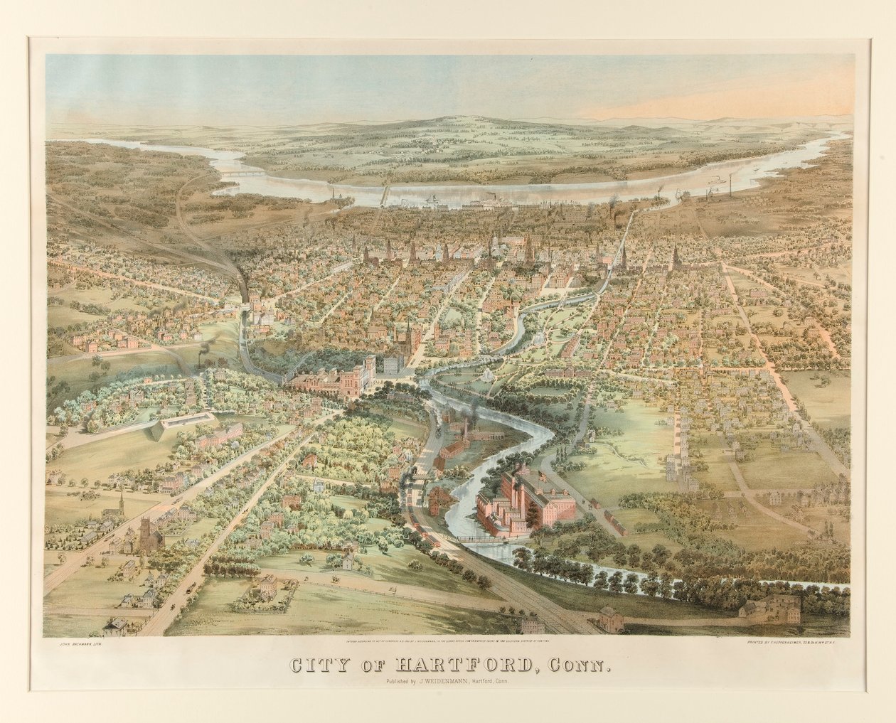 Staden Hartford, Conn. av John Bachmann