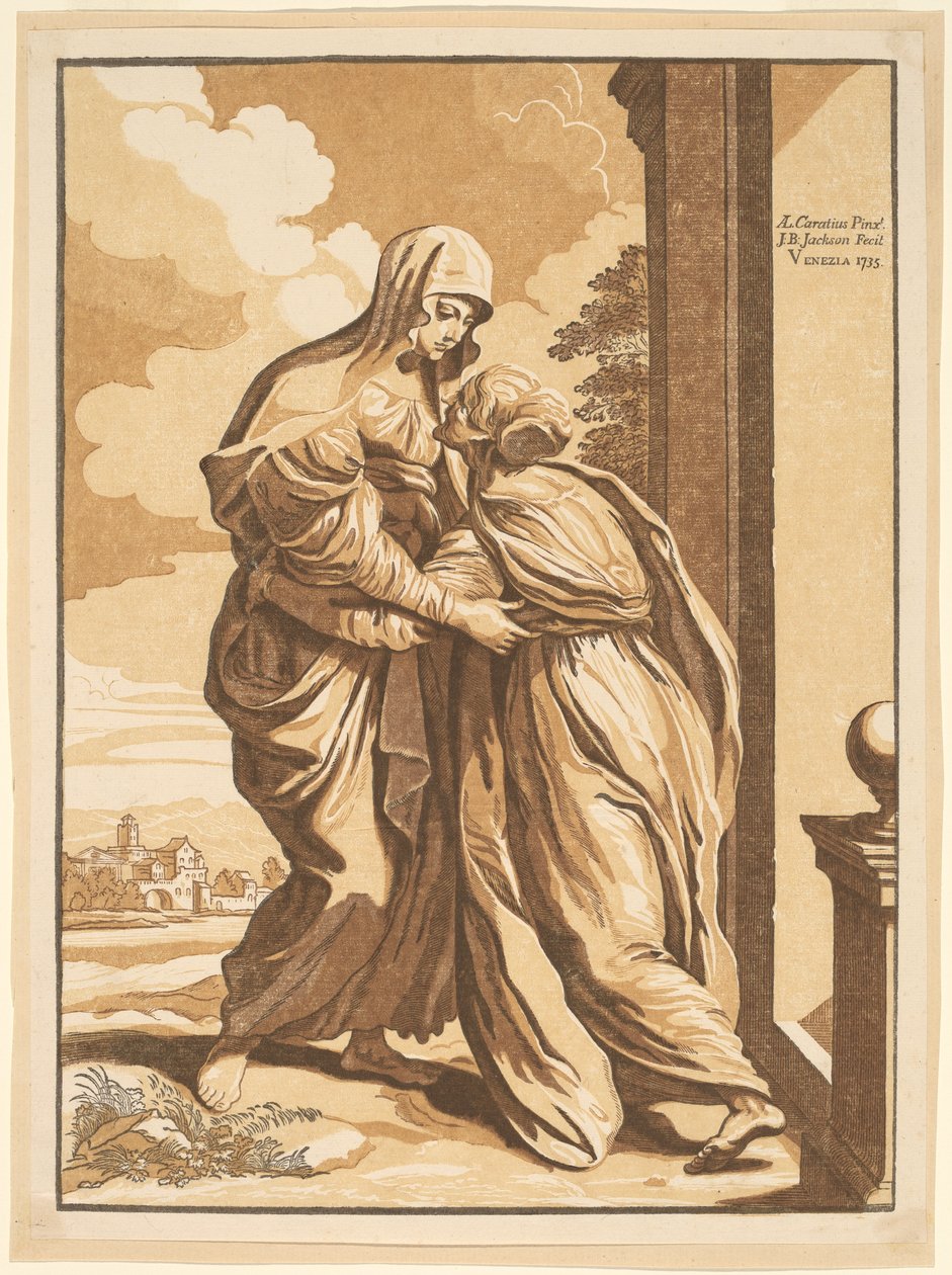 Besöket av John Baptist Jackson, after Annibale Carracci