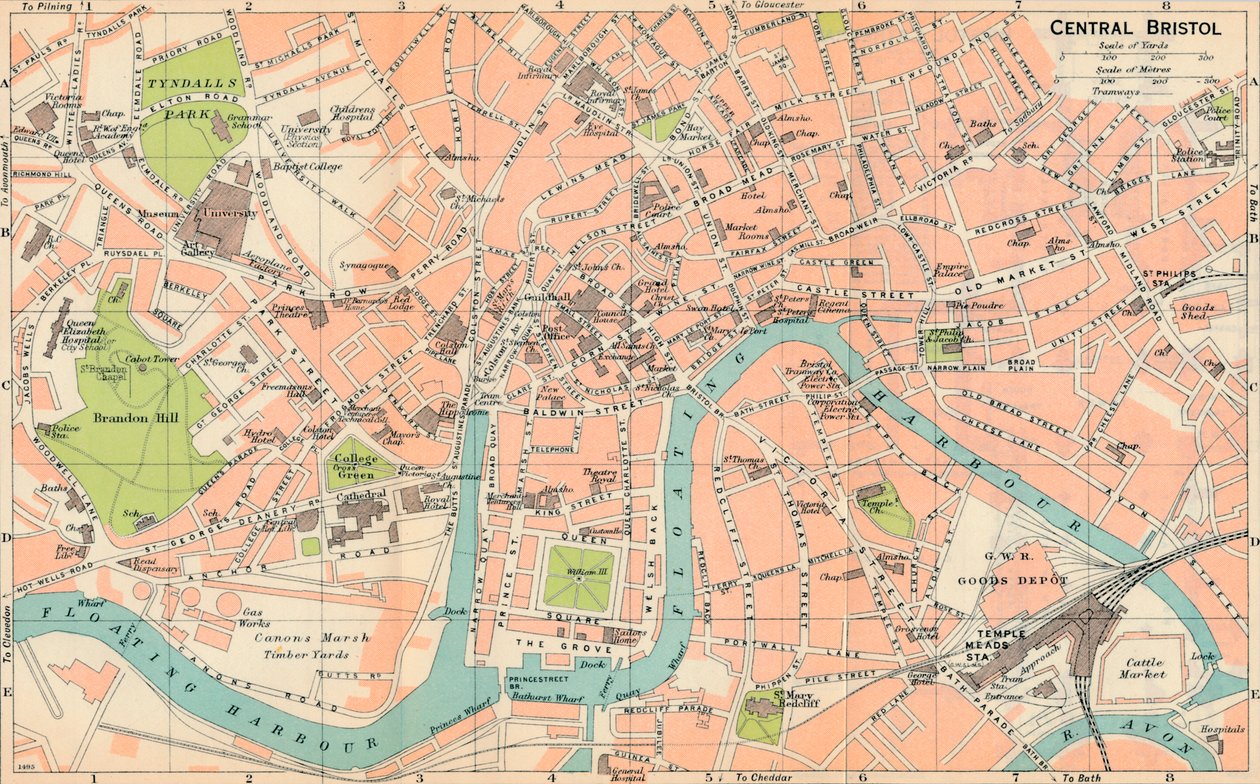 Centrala Bristol c20th Century av John Bartholomew