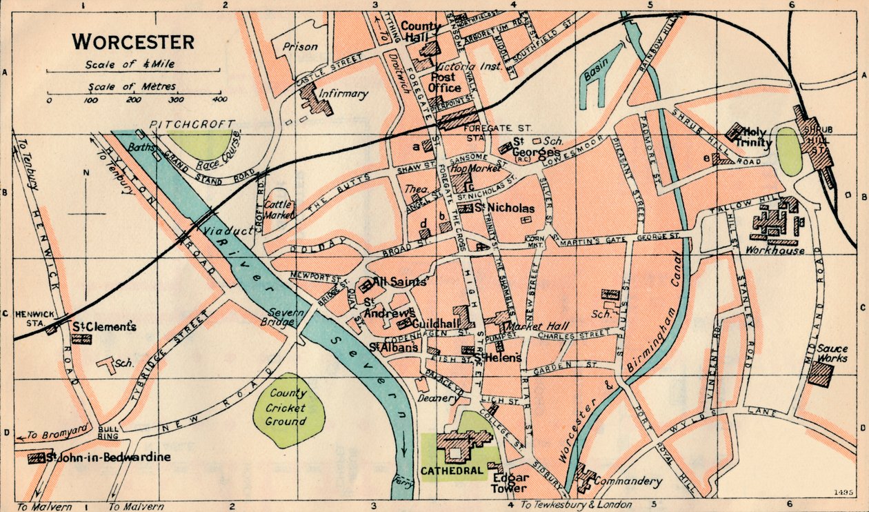 Worcester, 1900-talet av John Bartholomew
