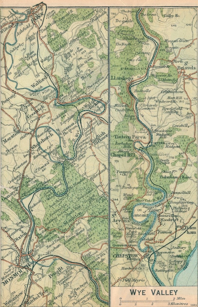 Wye Valley, 1900-talet av John Bartholomew