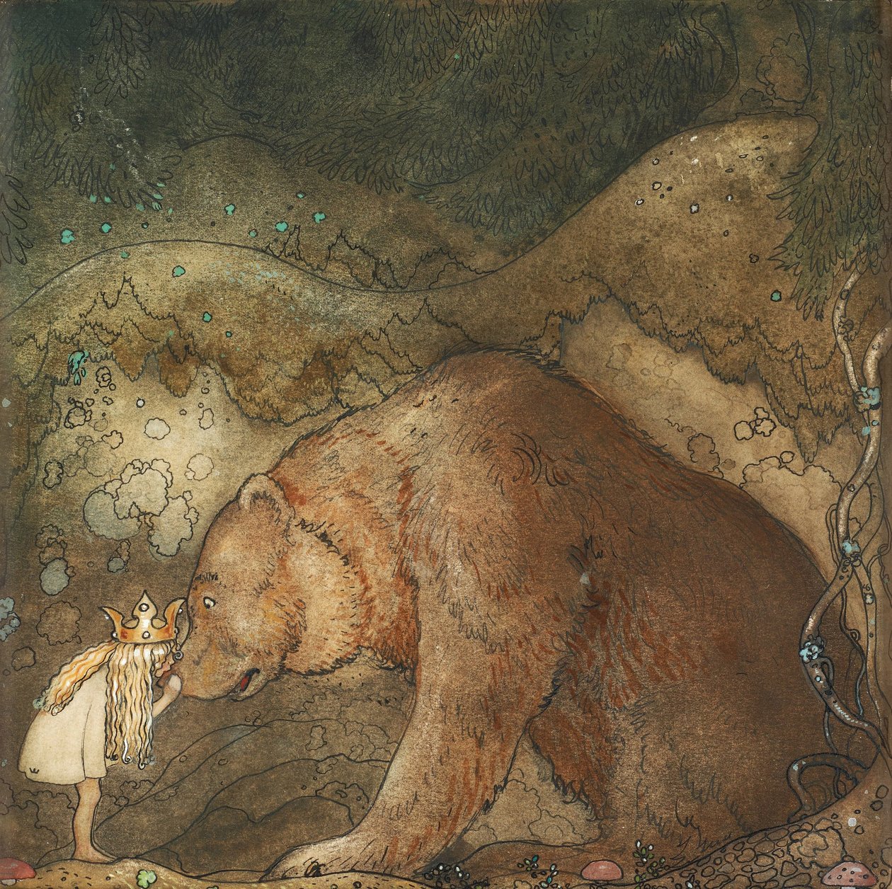 Stackars lilla björn!, 1912 av John Bauer