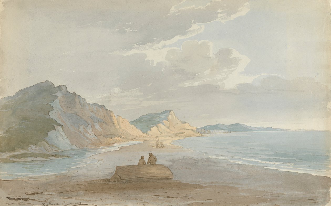 Stranden i Charmouth av John Baverstock Knight