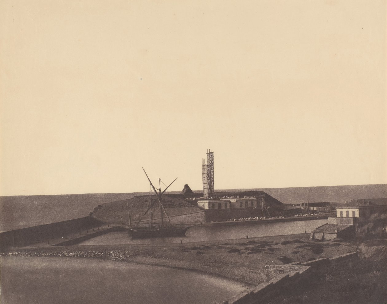 Båt i hamnen, Algeriet, 1853-54. av John Beasley Greene